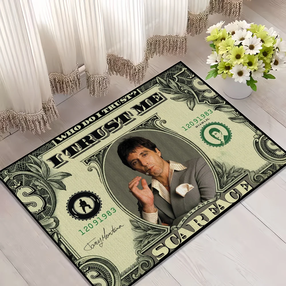 Film Scarface Door Mat Welcome Entrance Balcony Bathroom Floor Non-slip Rug Bedroom Carpet Home Decoration