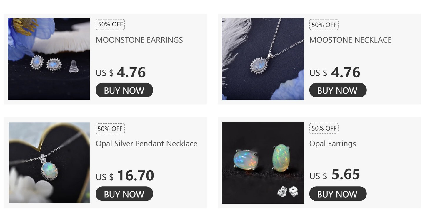 ITSMOS Natural Rainbow Moonstone Sterling Silver/Copper Pendant Necklace rectangle Energy Stone Jewelry for Women Girl Gift