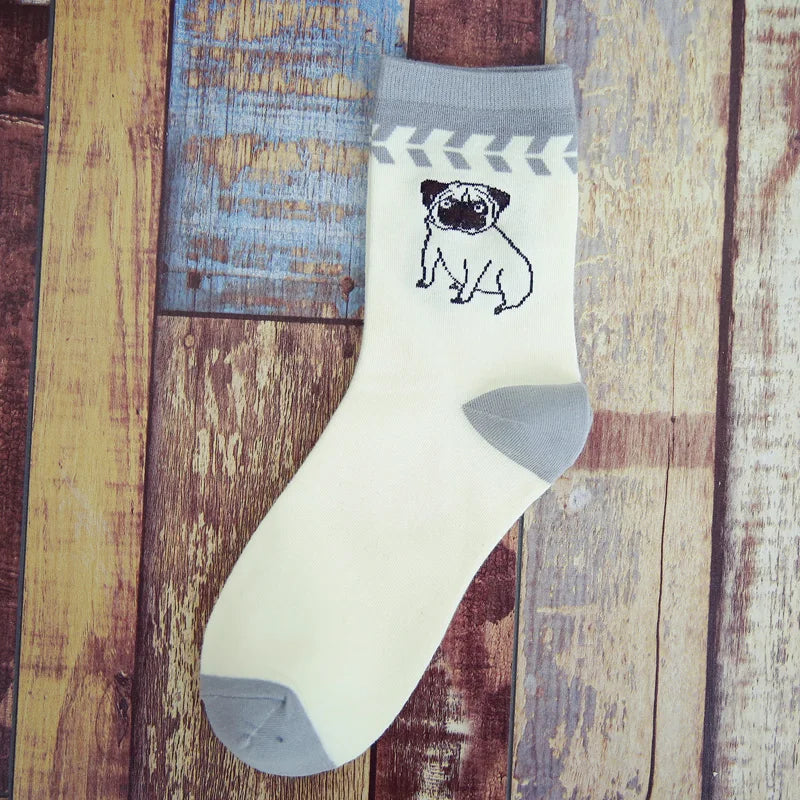 Cotton new men in tube socks cotton Man socks animal dog pet assembled autumn winter sock EUR39-44