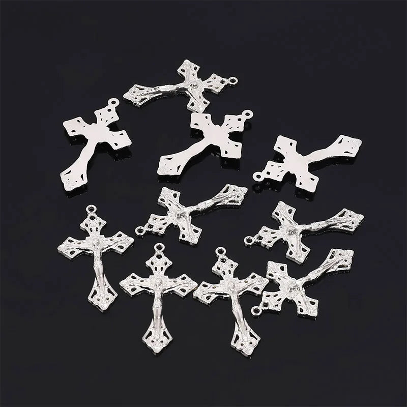 A variety of Christian retro little Virgin Mary connector Spirit Holy Jesus Father Anthony pendant cross bracelet connector 10