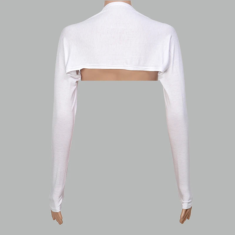 Jersey Arm Warmers Muslim Women Sliod Color Oversleeve Cotton Modal Cover Shoulder Arm Fake Collar Sun Protection Shoulder