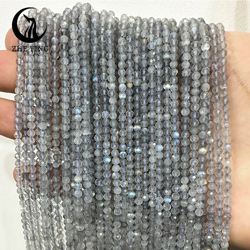 AAA Colorful Tourmaline Stone Beads Loose Spacer Faceted 3mm Beads for Jewelry Making DIY Bracelet Accessories 15''