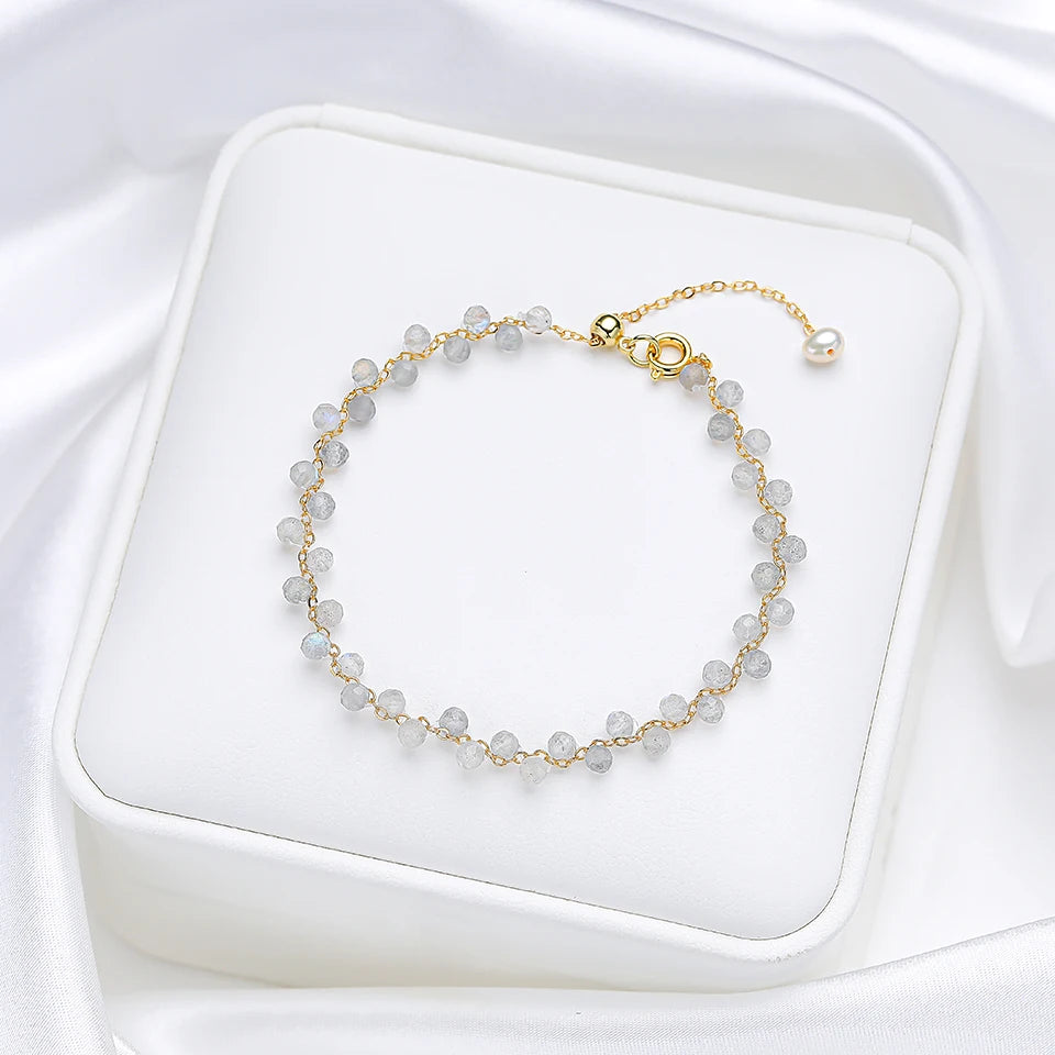 3MM Natural Stone Tourmaline Bracelet on Hand For Women Jewelry Party Wedding Luxury Gift  Amethyst Handmade Adjustable Bangle