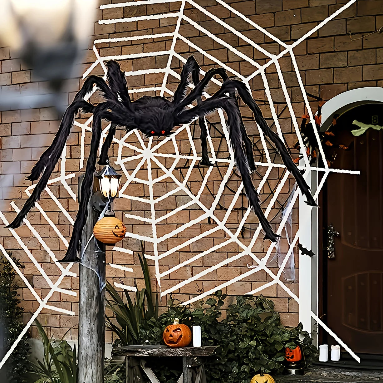 1/2pcs Halloween Spiders 50cm Fake Scary Hairy Spider for Halloween Decoration Outdoor Plush Spider Deco Indoor Yard Party Props