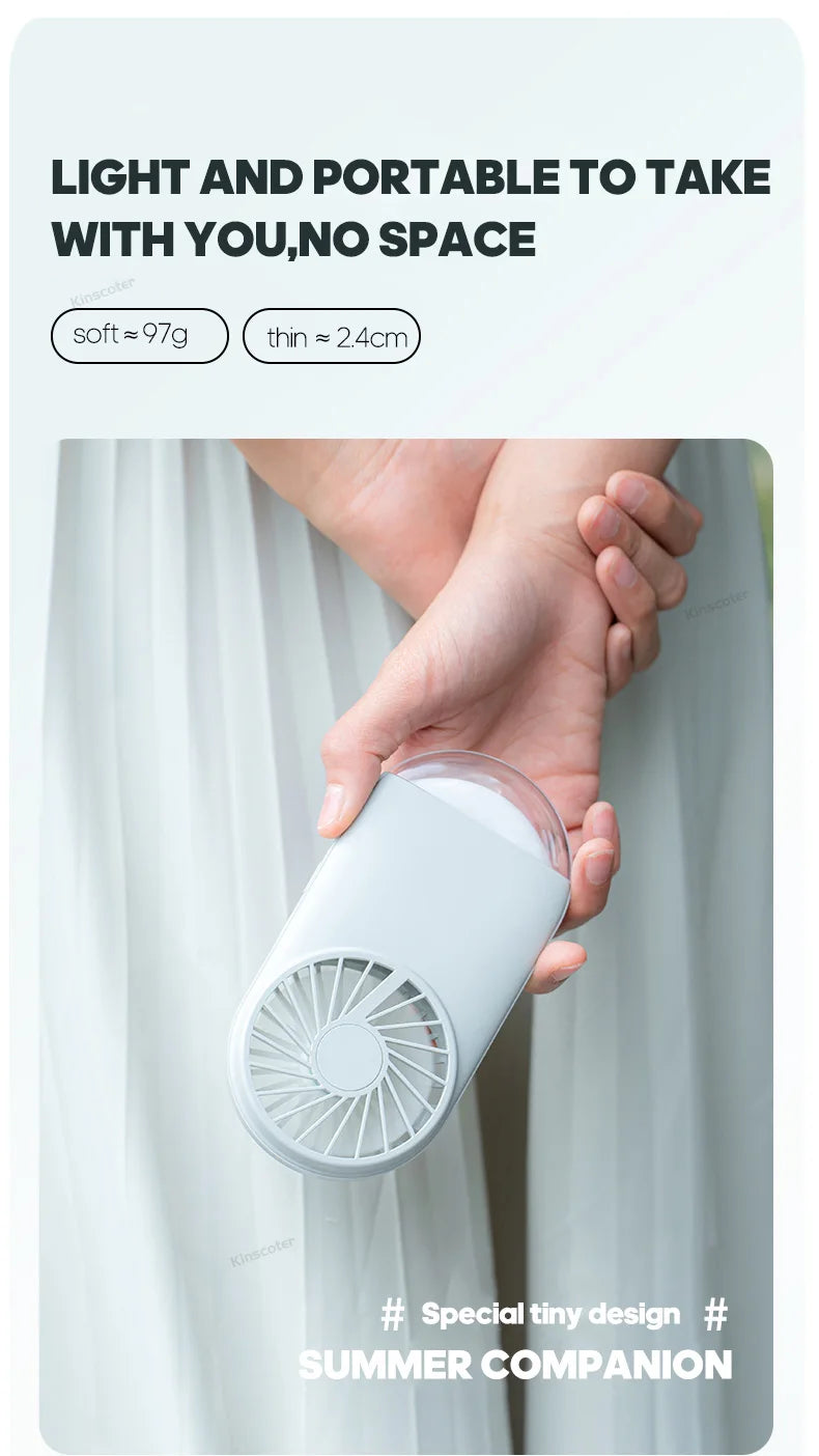 Pockets Mini Portable Fans Handheld USB Rechargeable Hand Fan Mini Desktop Air Cooler Outdoor Fan Cooling Travel Ventilation