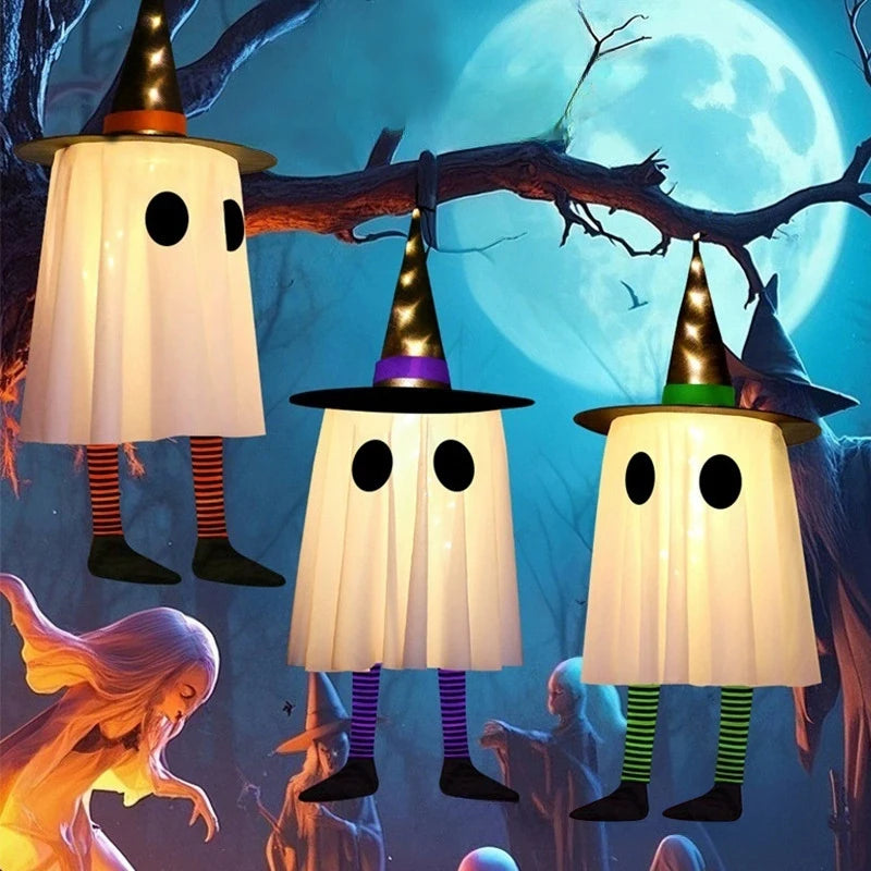 Halloween Floating Ghost Decor  for Home Courtyard Hanging Pumpkin Lamps   Halloween Scary Horror Atmosphere Decor