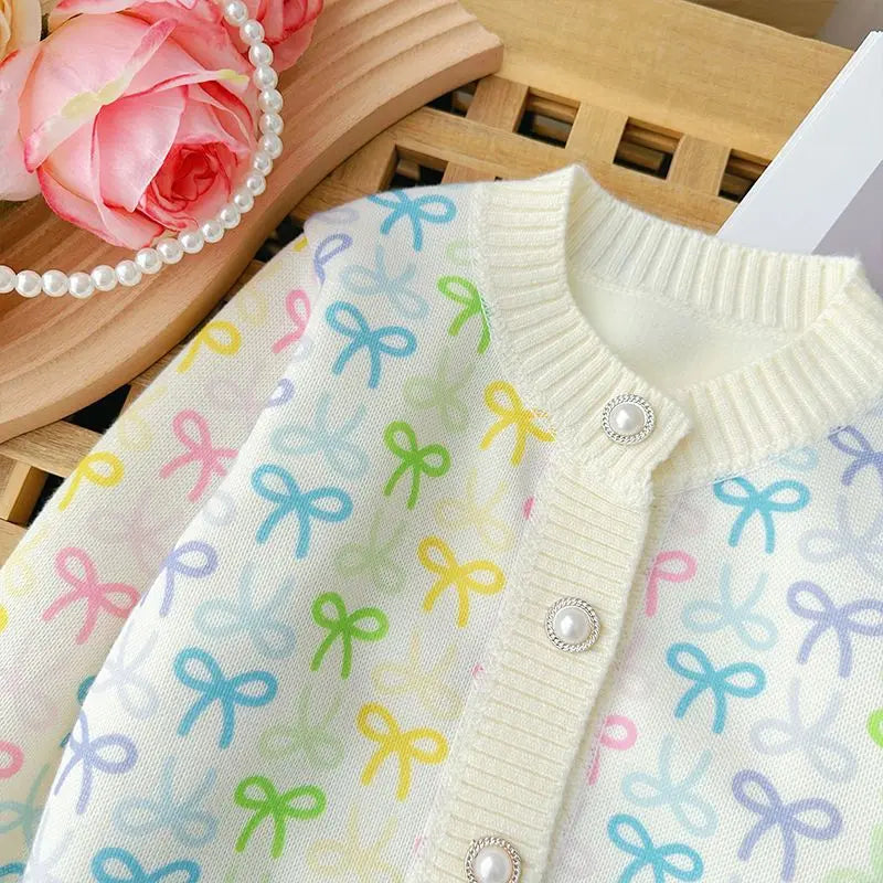 Girls' cardigan jacket with plush and stylish, versatile autumn and winter new styles, girls' sweaters, knitted sweaters