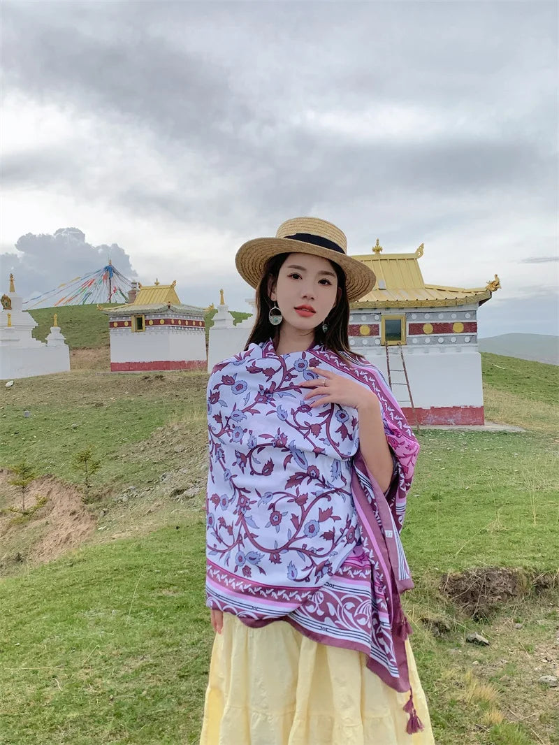 Travel Beach Sunscreen Scarves for Women Bikini Large Sarong Wrap Scarf Brazilian Swimsuit Bathing Cover-ups 17 Styles 90x180cm