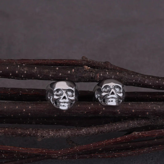 Stainless Steel Skull Clip Earring Jewelry Fashion Girls Punk Hip Hop Party Ears Accessories Hollow Skeleton Earrings Gift