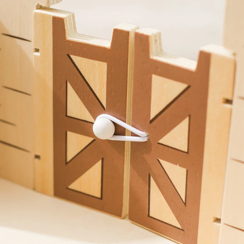 Children Montessori Wooden Toys Dinosaur Car Animal Park Barn Toy Wooden Stacking Game Kid Educational Toy Christmas Gift