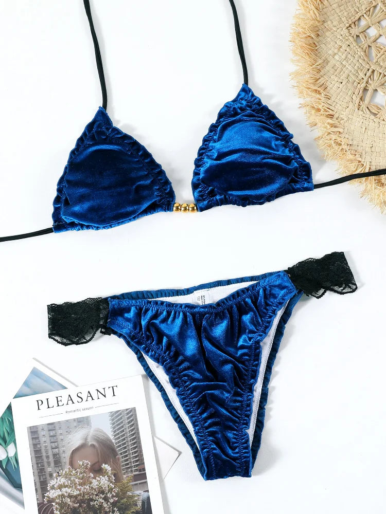 Sexy Micro Bikini Women Swimsuit 2025 Female Bandage Bikinis Set Swimwear Bathing Suit Beachwear String Swim Wear Green Biquini