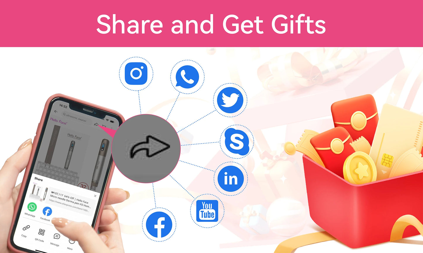 Hello Face Rechargeable Red Light Therapy Mask for Face & Neck  Infrared LED Mask Skincare Device for Glowing Skin