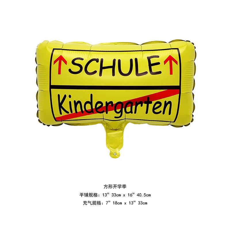 Back To School Student Stationery Bus Schoolbag Rubber Pencil Foil Balloon Babyshower Decoration Child Birthday Party Globos