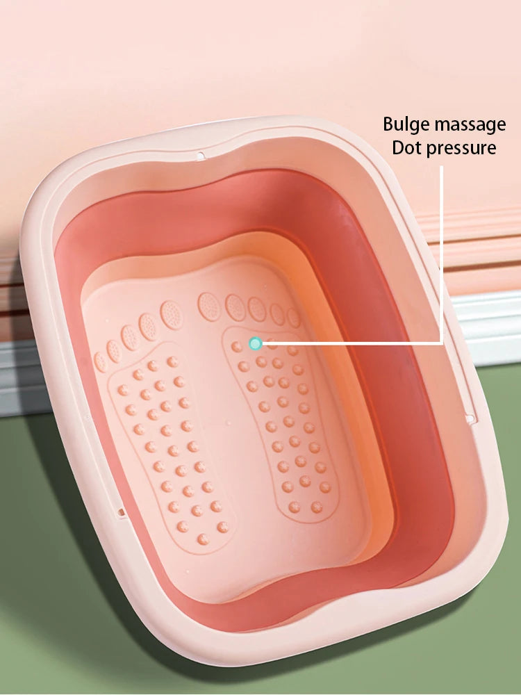 Foldable Footbath Massage Bucket Soaking Bucket Folding Basin Spa Foot Bath Bucket Household Sauna Bathtub Pedicure Bath Bathtub