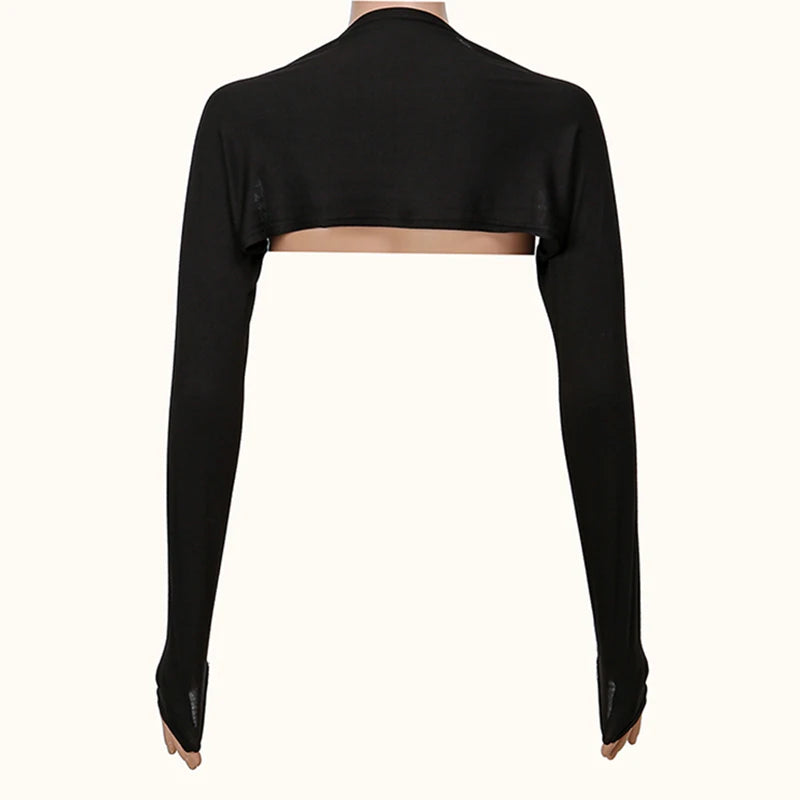 Jersey Arm Warmers Muslim Women Sliod Color Oversleeve Cotton Modal Cover Shoulder Arm Fake Collar Sun Protection Shoulder