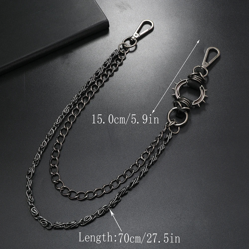 1 piece Punk Jewelry Keychain personality pants chain Men's Accessories