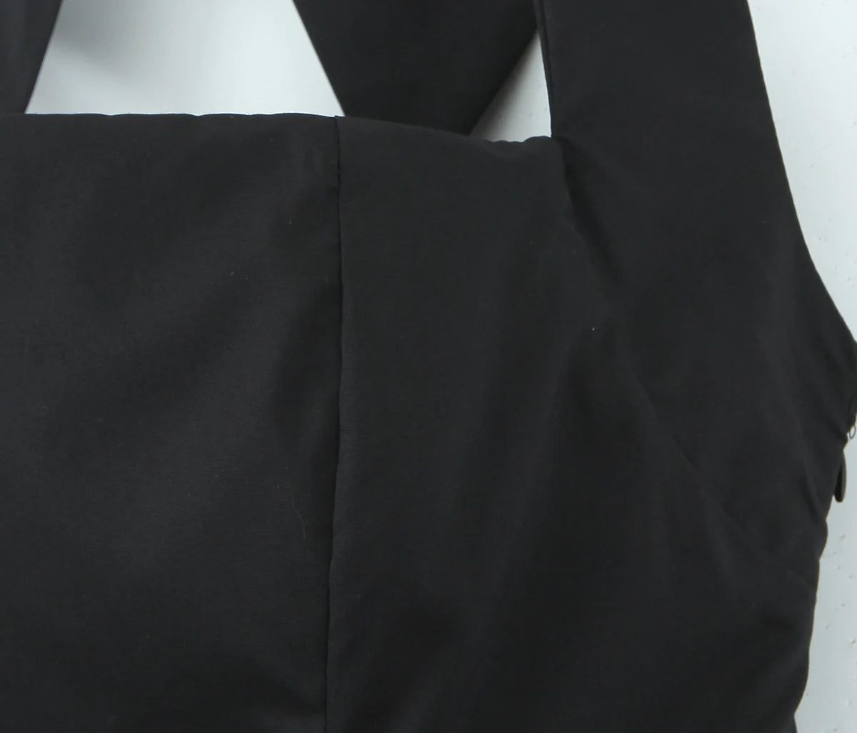 Sexy Bow Halter Slash Collar Lacing Up Bandage Back Sling Mini Dress Women Low Waist Ball Gown Pleated BUD Dresses Femme Robe