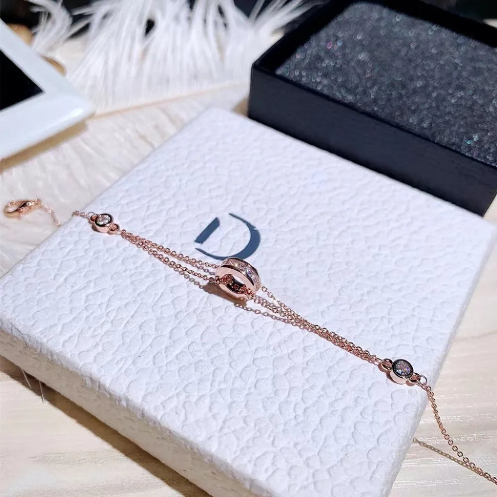 New Fashion Women's Bracelet, Shining Exquisite Chain Women's Jewelry, Suitable for Women's Daily Wear Bracelet, Christmas Gift