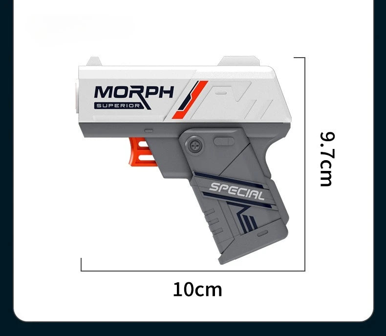 Mini Soft Bullet Toy Gun Rotary Fidget Design Foldable Foam Dart Launcher for Boys Shooting Toy Fun Christmas Gift for Kids