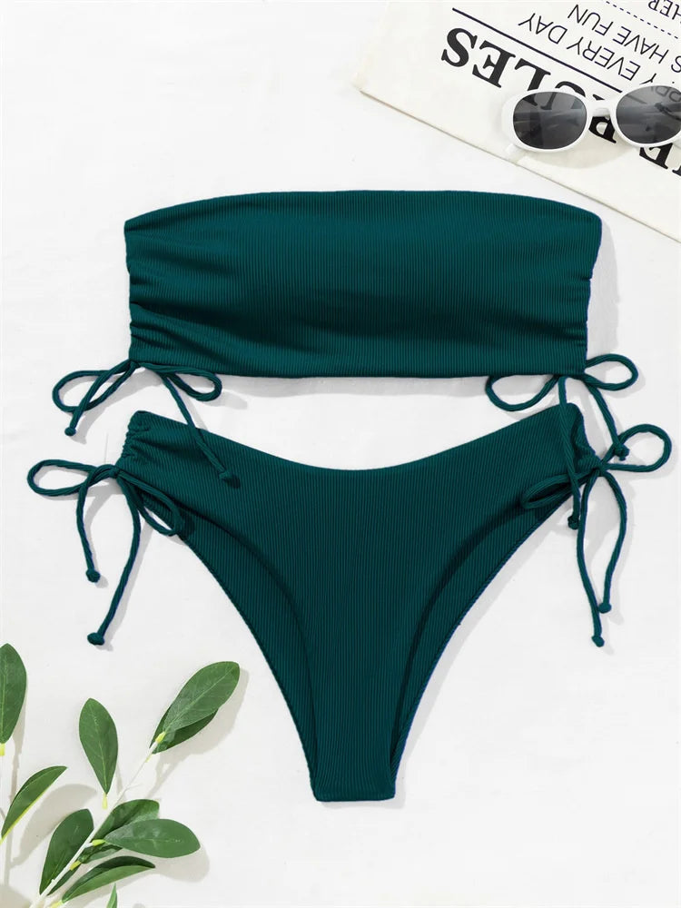 Sexy Solid Bikinis Women's Swimwear Push Up Female Swimsuit Swimming Bathing Suits Brazilian Girls Bikini Set Beach Wear Bather