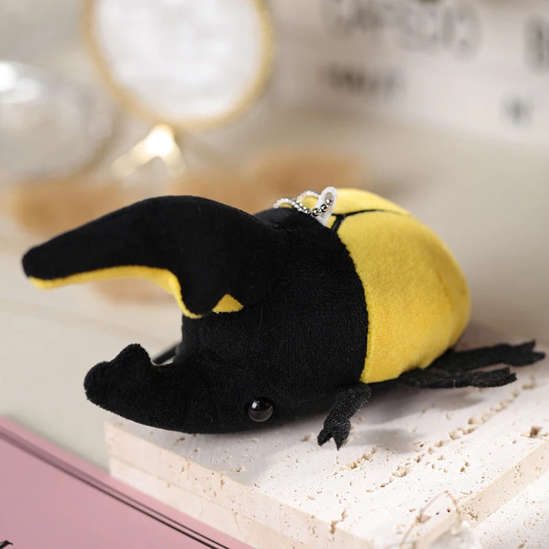 1PC Cute Cartoon Insect Beetle Doll Plush Doll Keychain Insect Bag Pendant Send Friends Birthday Christmas Gift