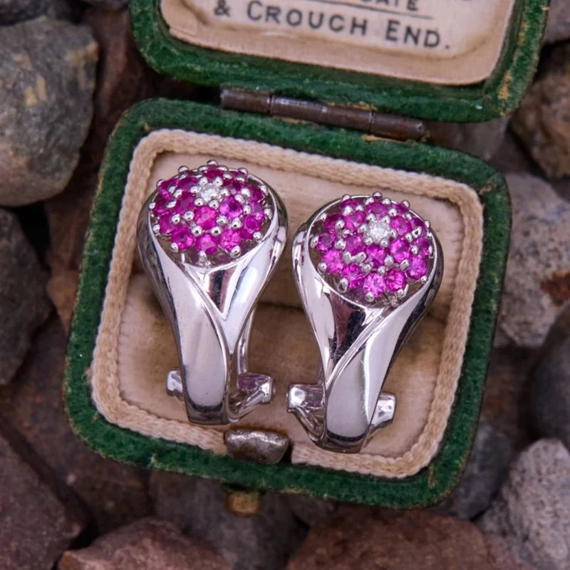 Delicate Bright Zirconia Stud Earrings for Women Engagement Jewelry Fashion Silver Color Accessories for Wedding Ceremony