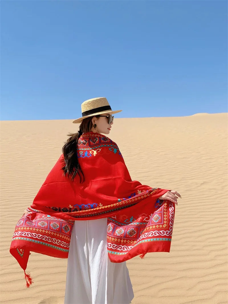 Travel Beach Sunscreen Scarves for Women Bikini Large Sarong Wrap Scarf Brazilian Swimsuit Bathing Cover-ups 17 Styles 90x180cm