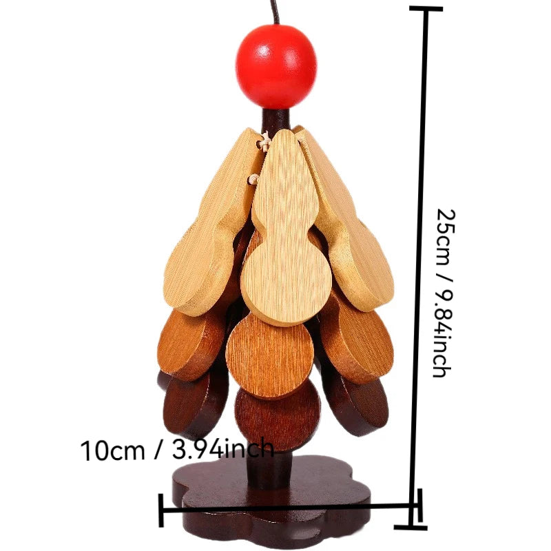 A tree heat insulation pad, solid wood coasters, home table decoration gourd high-temperature resistant placemats Christmas gift