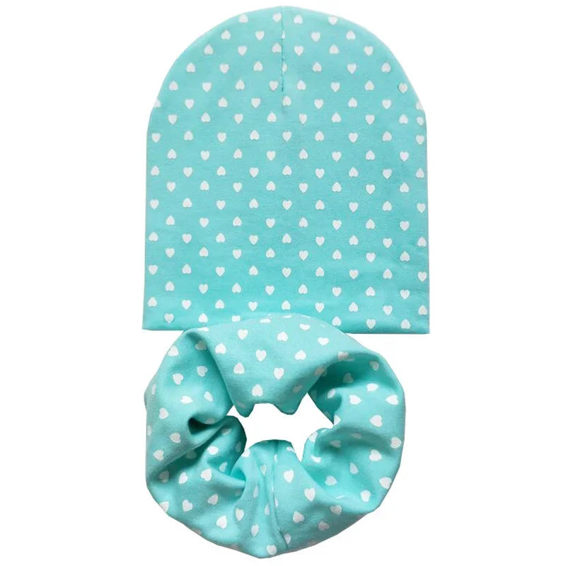 Star Print Cotton Baby Hat Autumn Winter Baby Girls Hat Boys Cap Toddlers Infant Cap Scarf Children Bonnet Hats