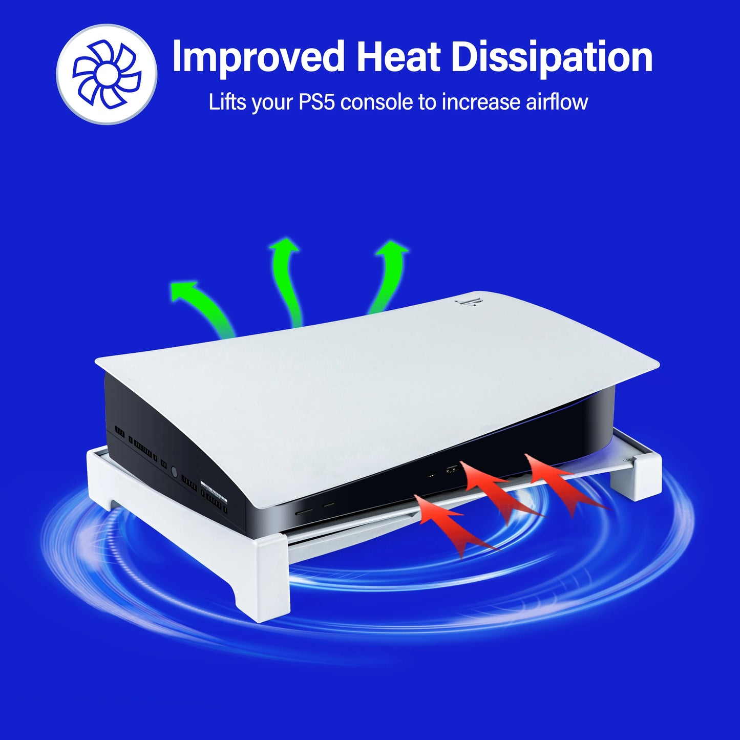 For PS5 console desktop bracket, for PS5 base bracket Portable horizontal cooling bracket anti-fall protection accessories