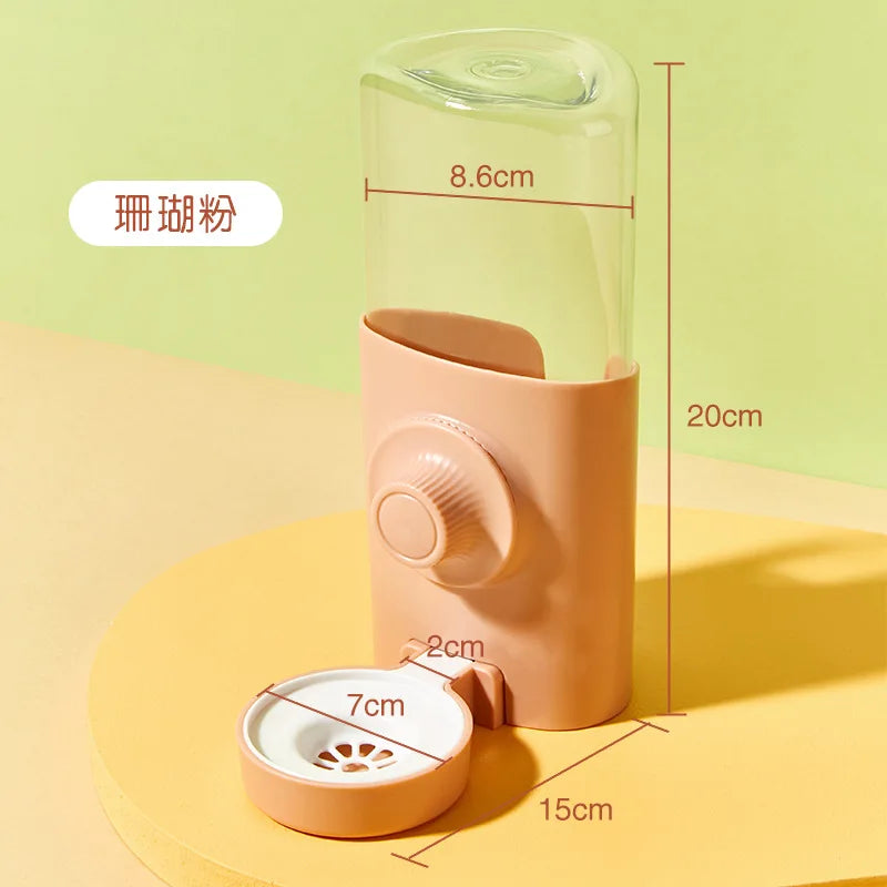 Water Dispenser Pet Automatic Pet Feeder Hanging Bowl Water Bottle Food Container Dispenser for Puppy Cats Rabbit Guinea Pig