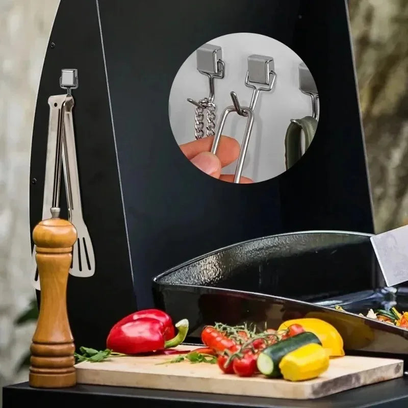 30/1PCS Strong Magnetic Hook Multi-Purpose Wall-mounted Hooks Home Kitchen Bathroom Storage Magnet Hooks Keys Holder Hanger