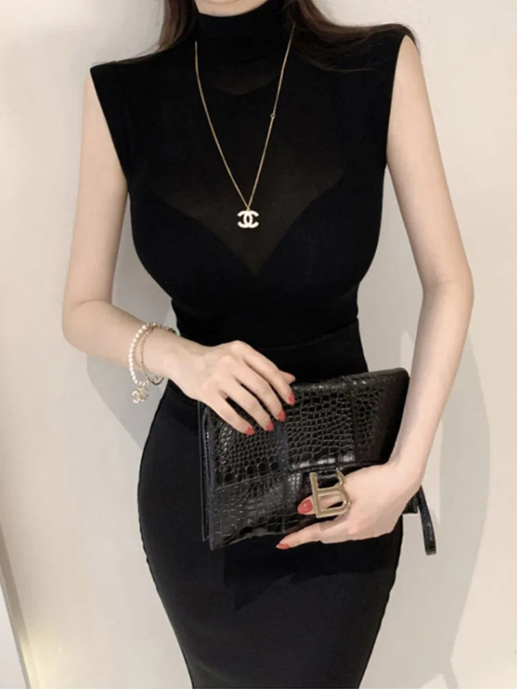 Summer New Modal Corset Tops To Wear Out Sleeveless Turtleneck Tops For Women Korean Casual White Tank Top Women Clothes