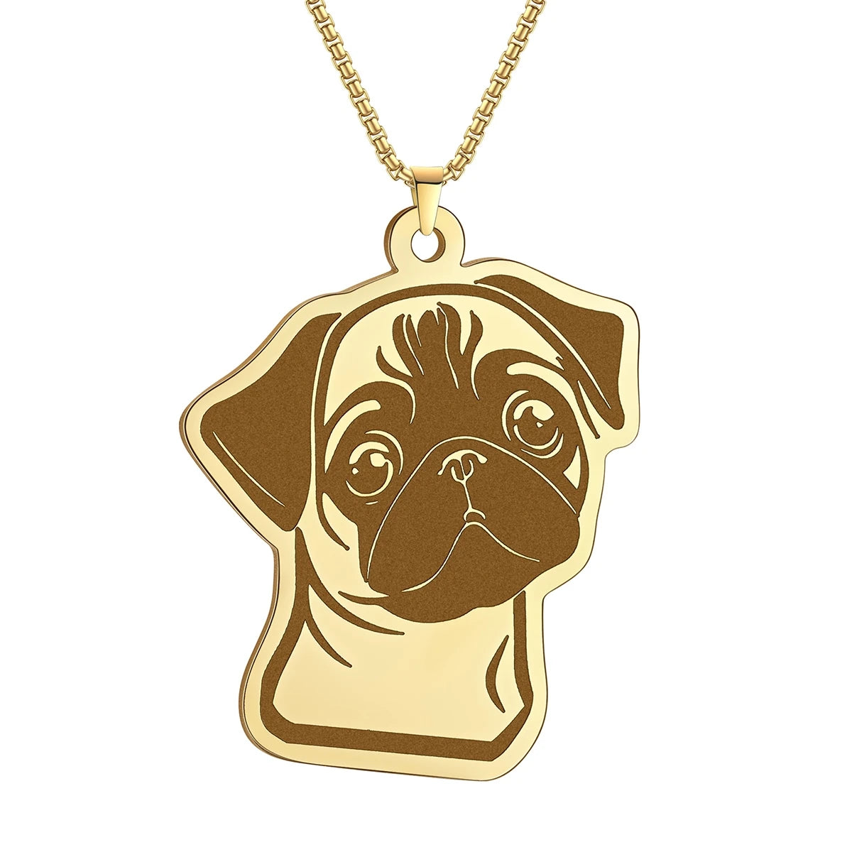 Kinitial Cute Dog Puppy Pendant Necklace For Women Men Stainless Steel Charm Necklace Wholesale Christmas Gift Jewelry