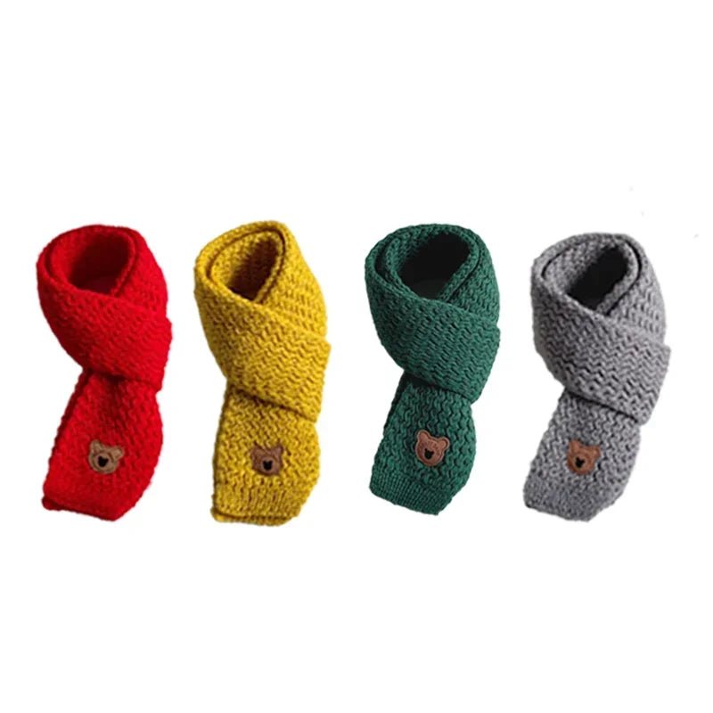 Kids Windproof Scarf Fleece Lined Warm Neck Cover Toddler Winter Scarf Christmas Gift Unisex Baby Outdoor Scarf Korean Cute