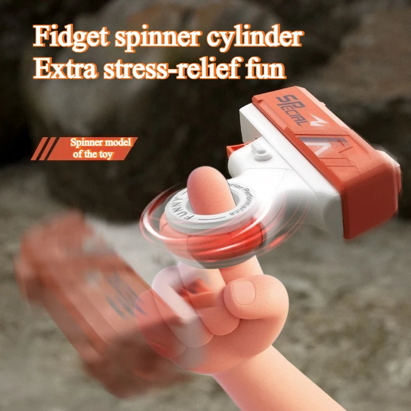 Mini Soft Bullet Toy Gun Rotary Fidget Design Foldable Foam Dart Launcher for Boys Shooting Toy Fun Christmas Gift for Kids