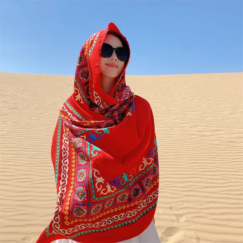 Travel Beach Sunscreen Scarves for Women Bikini Large Sarong Wrap Scarf Brazilian Swimsuit Bathing Cover-ups 17 Styles 90x180cm