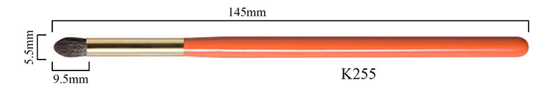 Professional Handmade Makeup Brushes Kit Soft Blue Squirrel Goat Hair Eye Shadow Blending Brush Orange Handle Make Up Brush Set