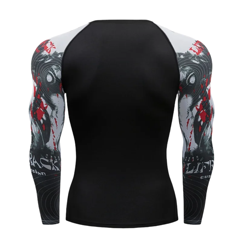 Sun Protection Second Skin Breathable Compression Shirt Men Rashguard Jiu Jitsu Fitness Gym Running Outdoors Sports T-Shirts Men