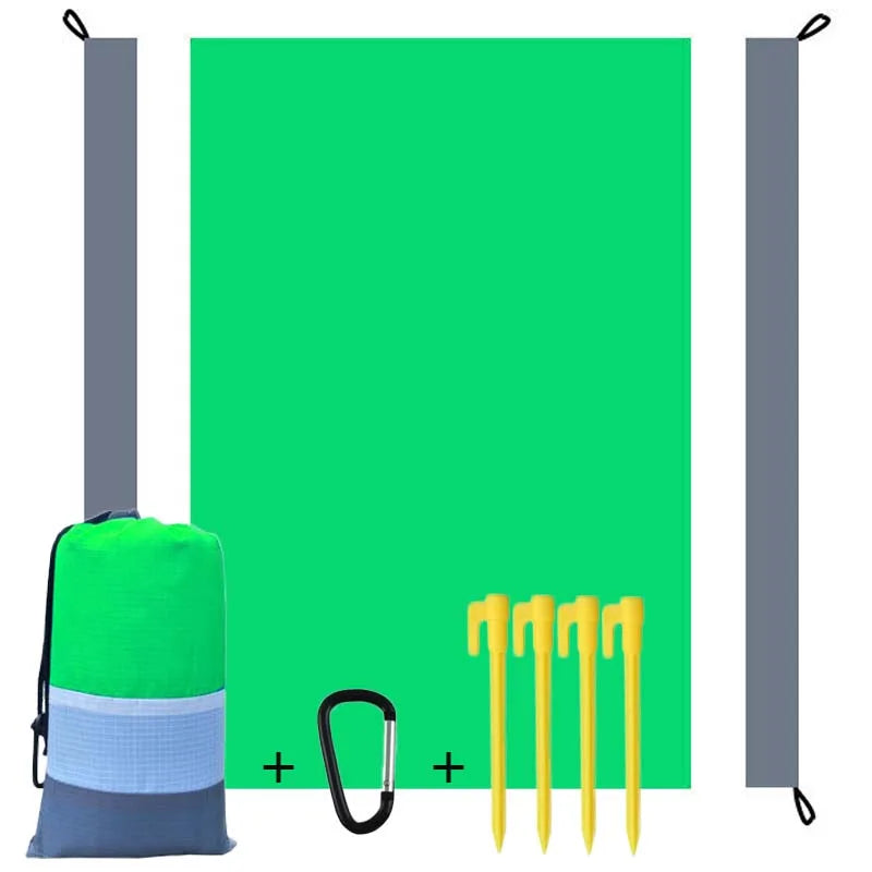 Oversized Sandproof Beach Picnic Mat Waterproof Pocket Beach Blanket Outdoor Tent Sunscreen Foldable Lightweigh Beach Towels