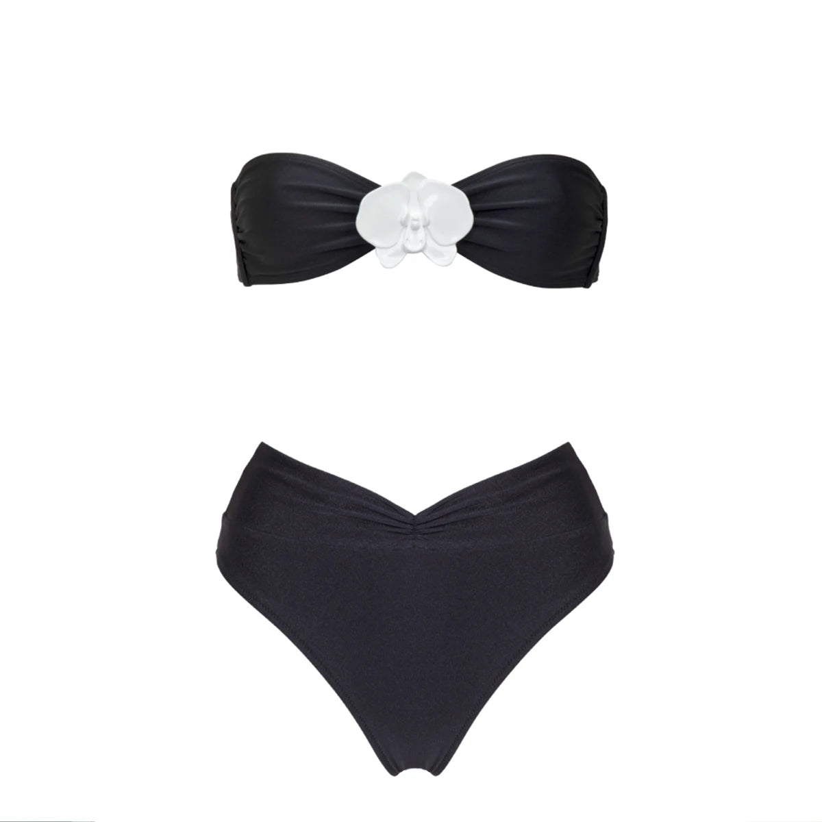 Bandeau Bikinis 2025 Sexy Women Swimsuit Swimwear Female High Waist Bikini Set Biquini Bathing Suit Swimming Suits Beachwear