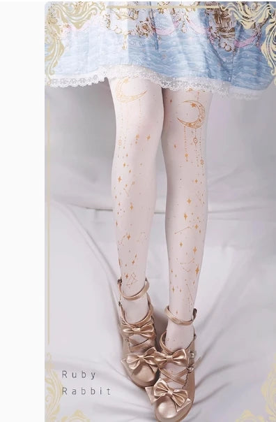 Original Design Girls Lolita Pantyhose Piano Printing Stockings Spring and Autumn Japanese Style Female Cotton Tights Socks