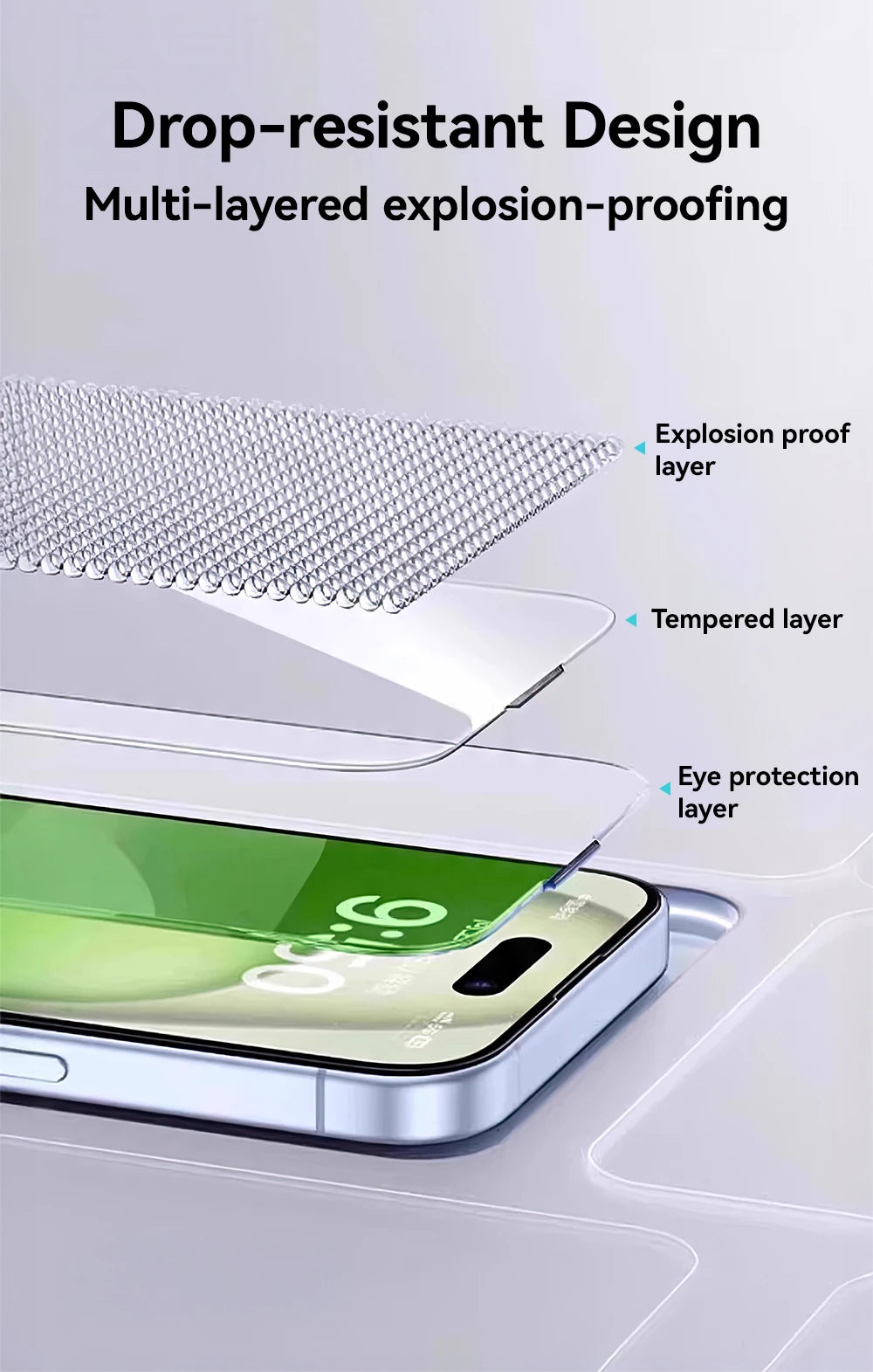 Joyroom 1/2/3pcs HD Anti-Blue Light Glass for iPhone 17 Pro Max Screen Protector Full Screen Eye Protection Tempered Glass