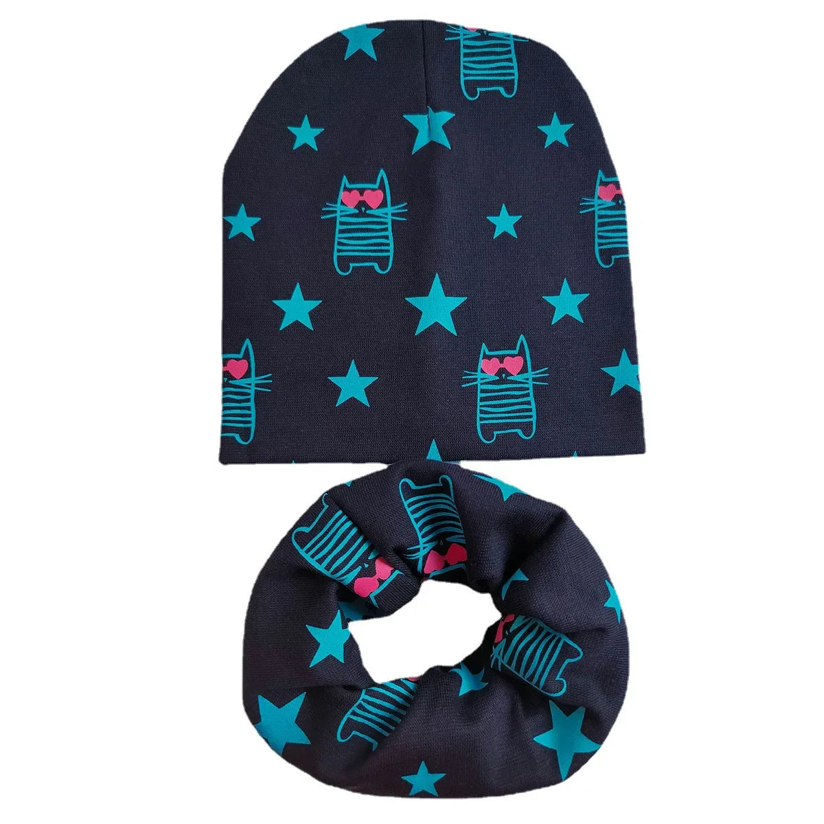 Star Print Cotton Baby Hat Autumn Winter Baby Girls Hat Boys Cap Toddlers Infant Cap Scarf Children Bonnet Hats