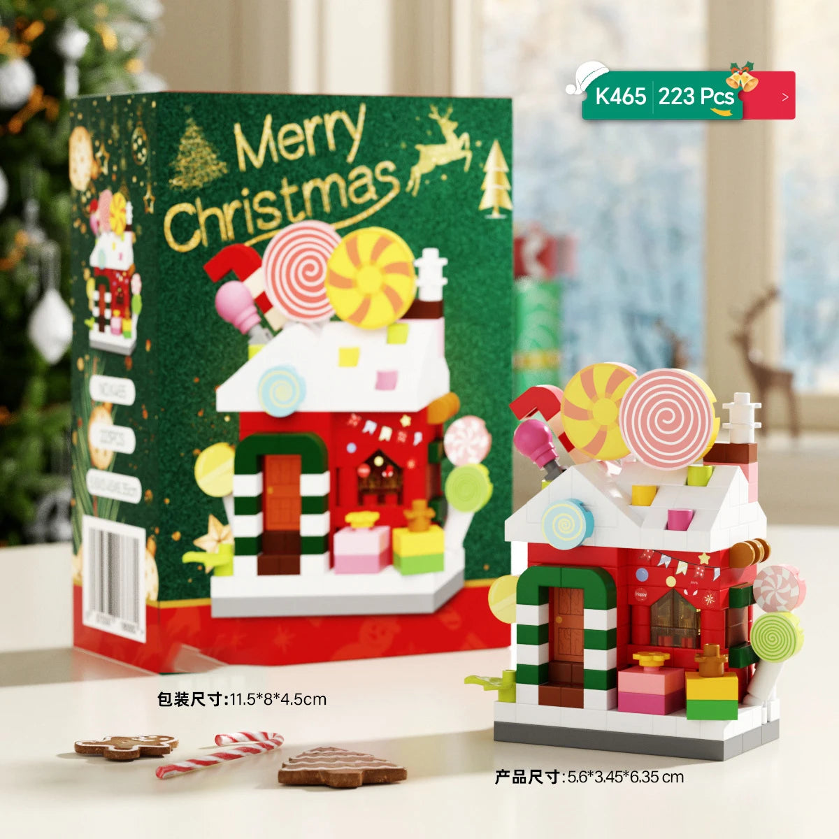 christmas train santa claus moc building blocks toys construction set for girls christmas tree decorations micro building blocks