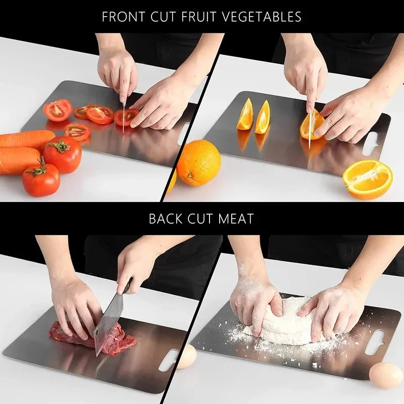 304 Stainless Steel Cutting Board Home Kitchen Rectangular Board Sterile Mildew Proof Fruit Vegetable Meat Chopping Board