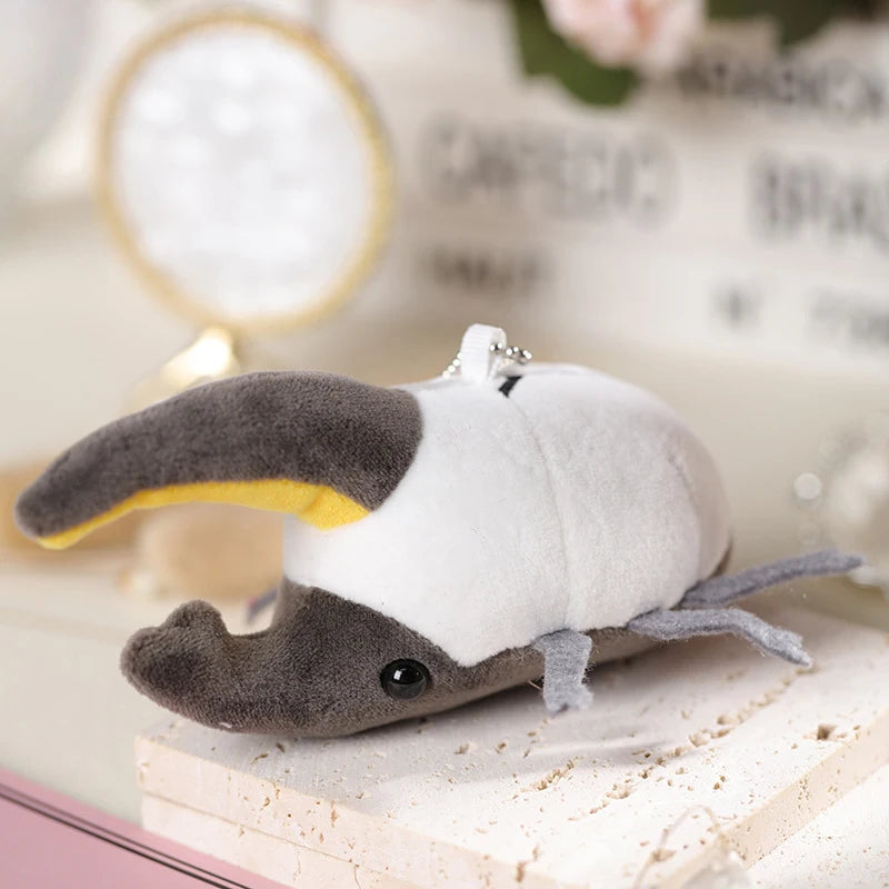 1PC Cute Cartoon Insect Beetle Doll Plush Doll Keychain Insect Bag Pendant Send Friends Birthday Christmas Gift