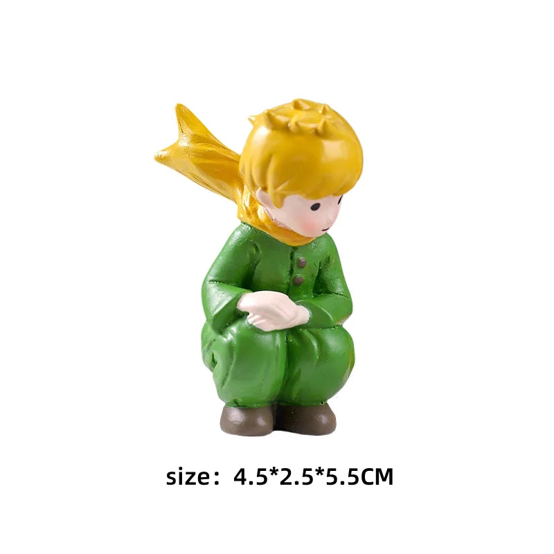 Home Decoration DIY Resin Crafts Little Prince Home Desk Small Ornaments Children's Birthday Christmas Gift Ornaments Decoration