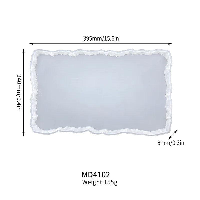 DM413 Drusy Coaster Resin Mold Geode Epoxy Cup Mats Fruit Tray Silicon Crafts for DIY Home Decoration Casting