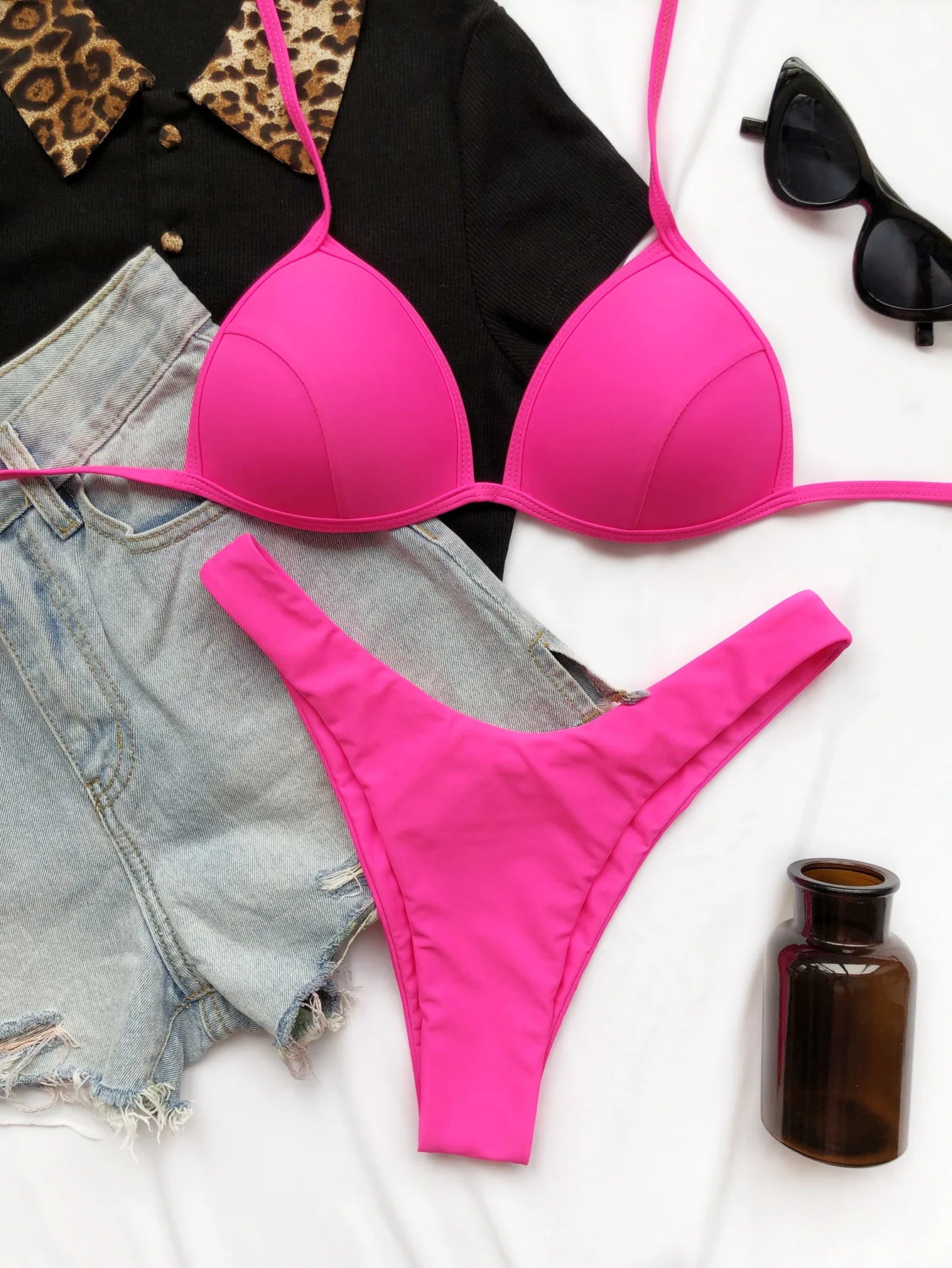 Bikinis 2025 Woman Sexy Triangle Swimwear Womens Two-piece Swimsuit Hard Cup Micro Bikini Women Swimwear Biquini Bathing Suit